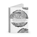 Woodcut Tree Ring Spiral Notebook Jeremiah 17: 7-8 #6772