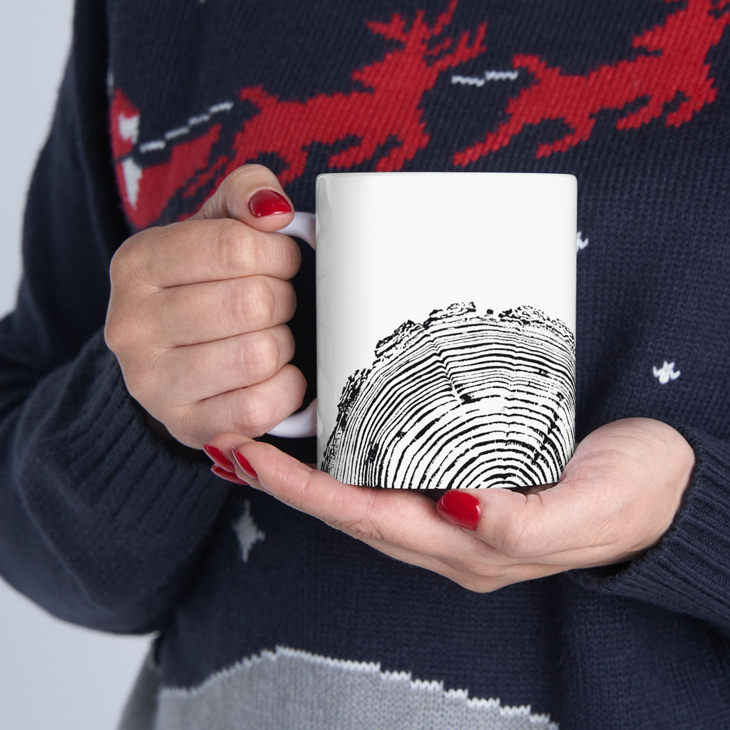 Woodcut Print Ceramic Mug Psalm 96:12 #6773 (11oz | 15oz)