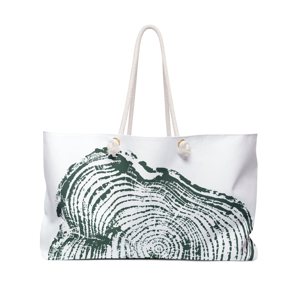 Cottonwood Tree Ring Weekender Bag Earthy Pine