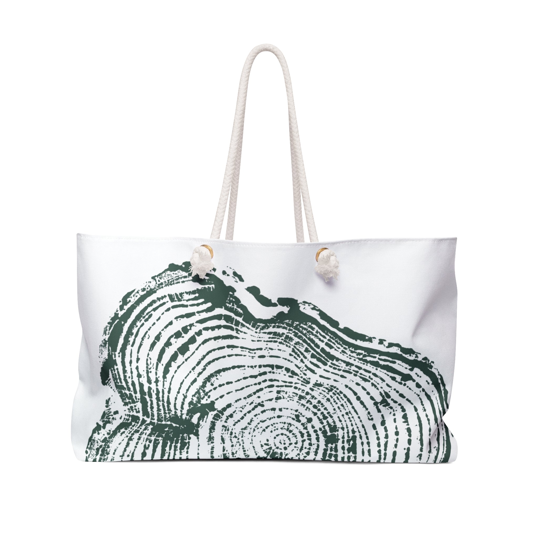 Cottonwood Tree Ring Weekender Bag Earthy Pine