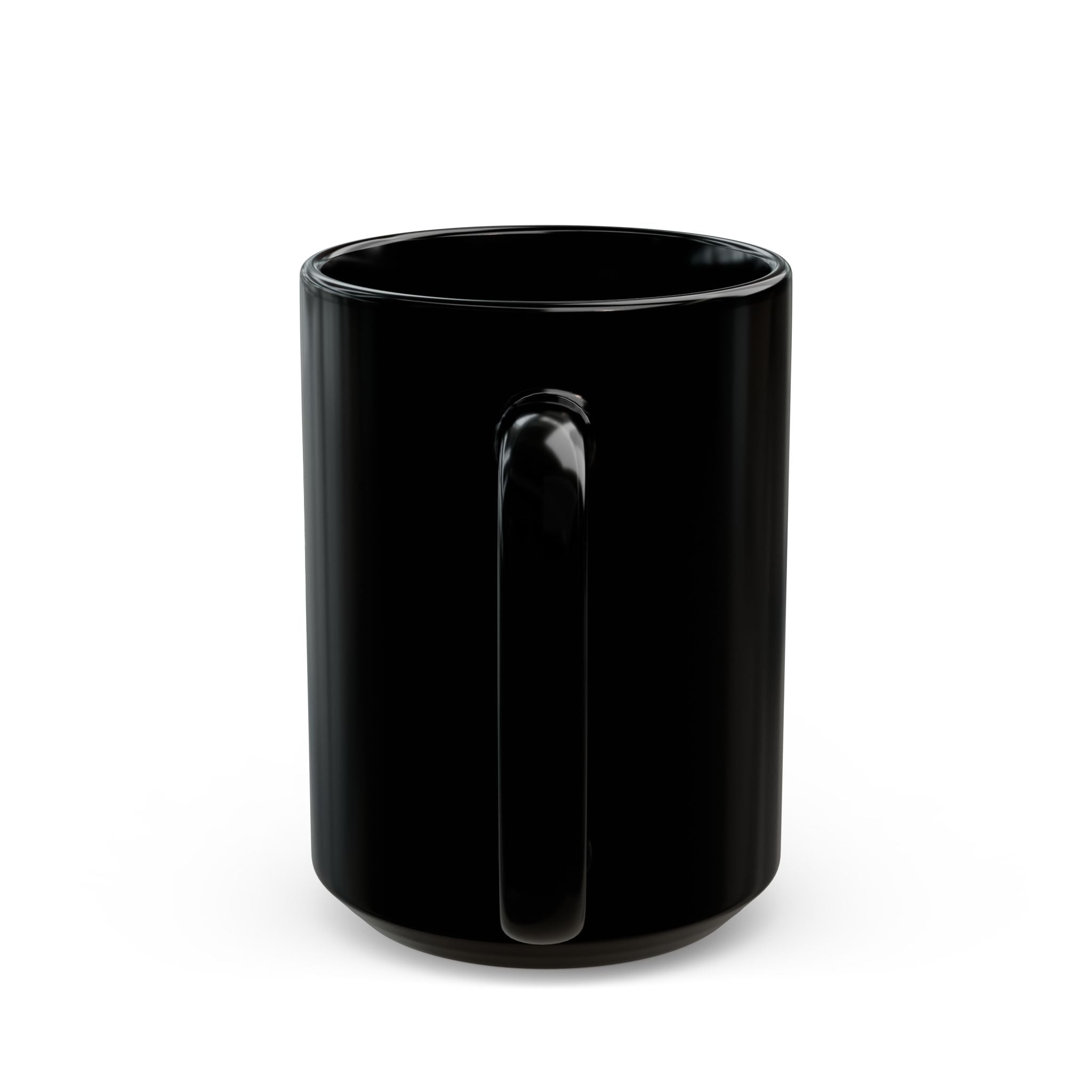 Cottonwood Tree Ring Print Black Ceramic Mug #0405