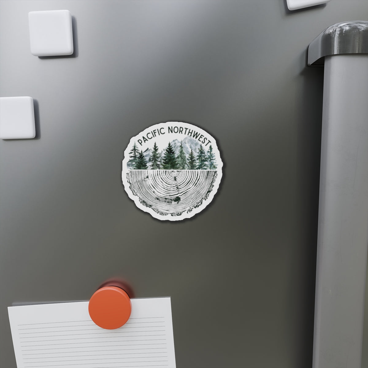 Pacific Northwest Tree Ring Die-Cut Magnet