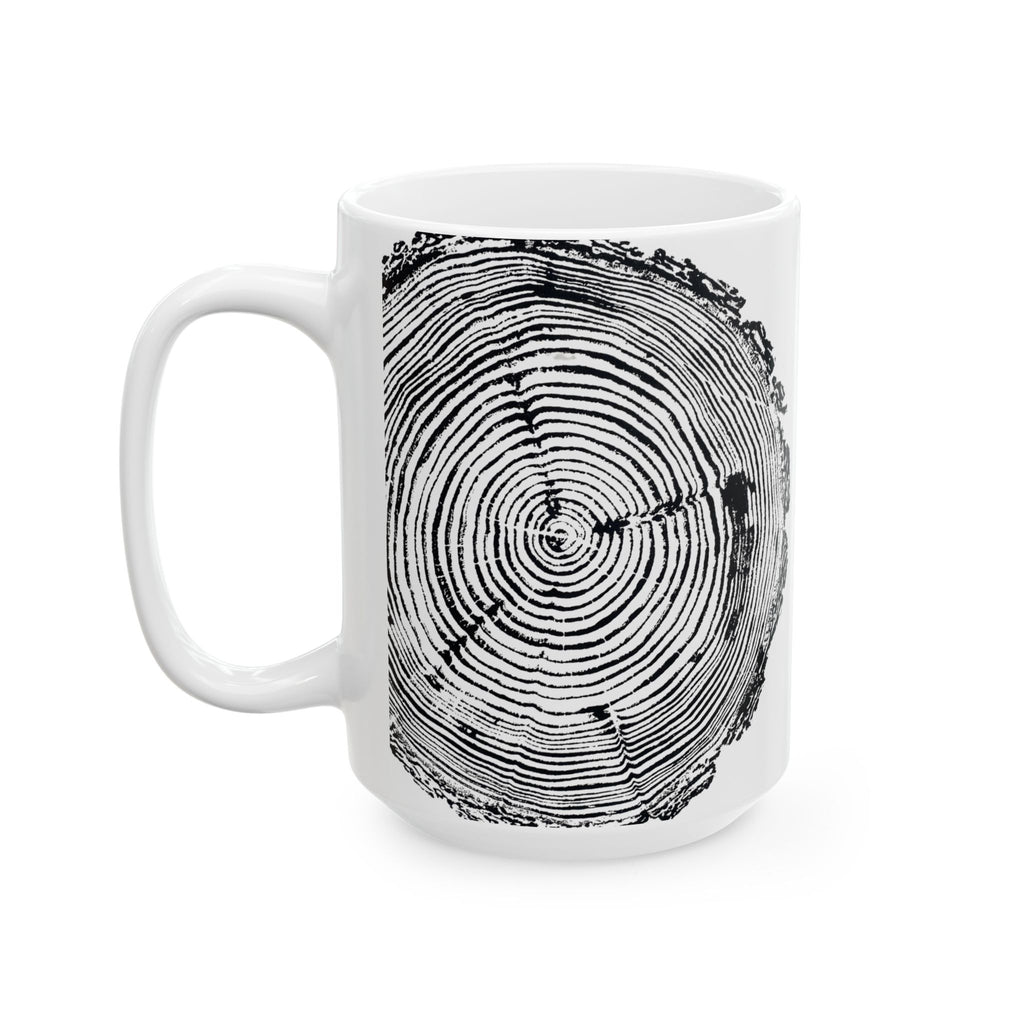 Fir Tree Ring Print Ceramic Mug #6772