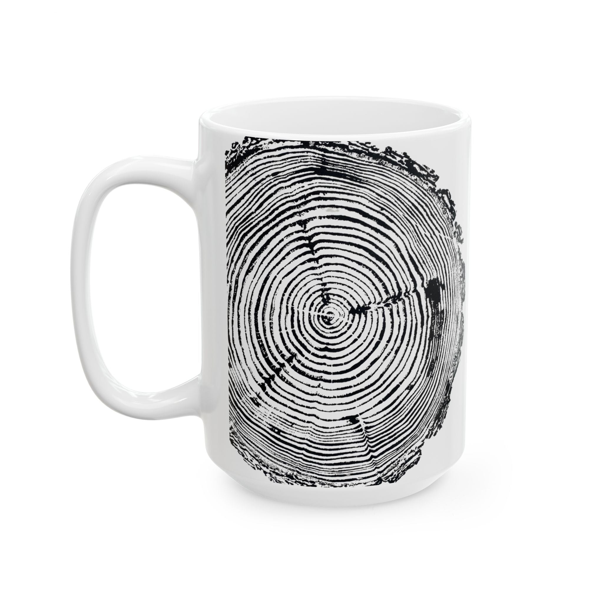 Fir Tree Ring Print Ceramic Mug #6772