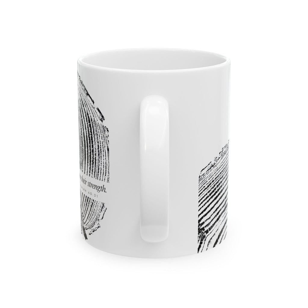 Woodcut Print Ceramic Mug Isaiah 40:31 #6770 (11oz | 15oz)