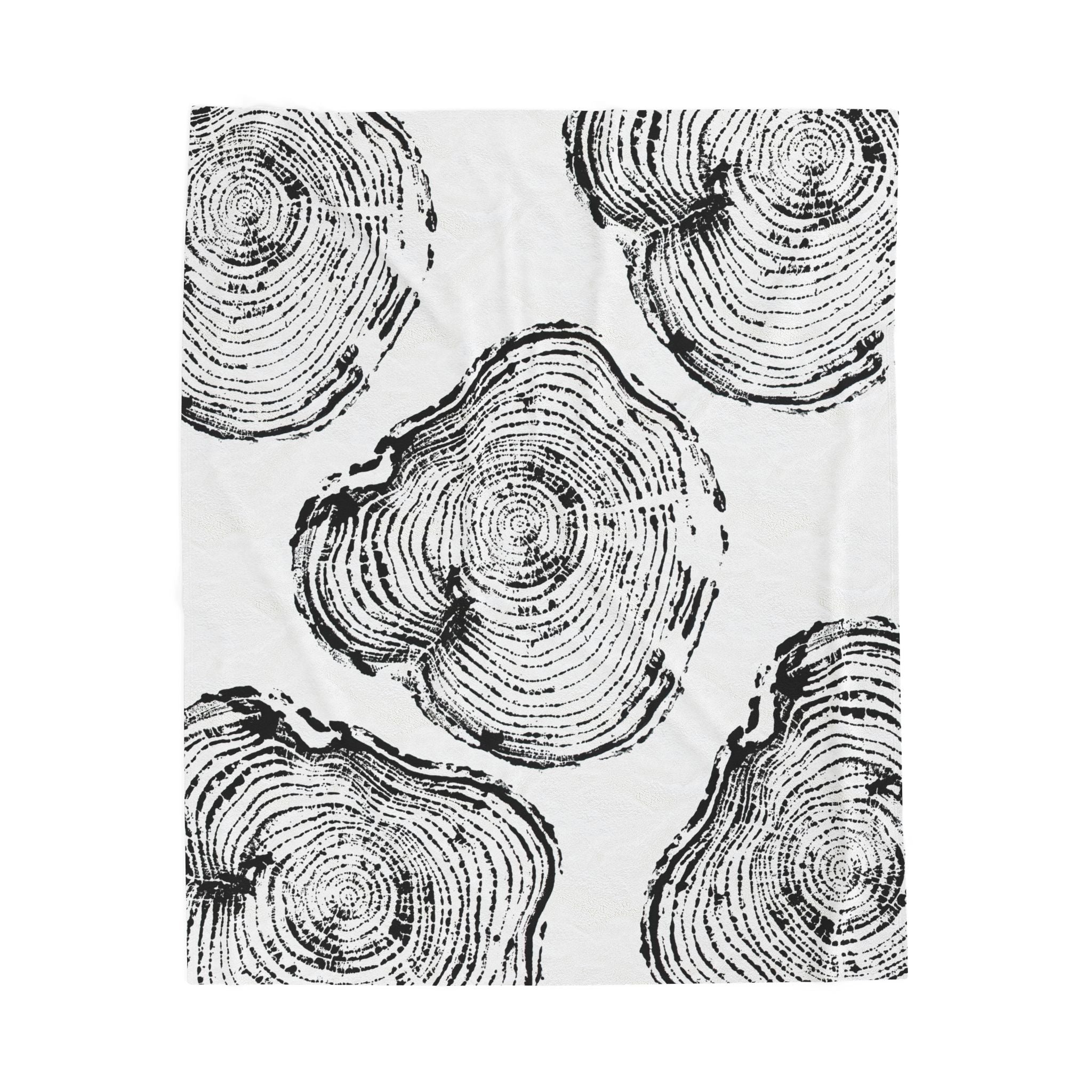 Woodcut Print Blanket | Plush Throw #0404