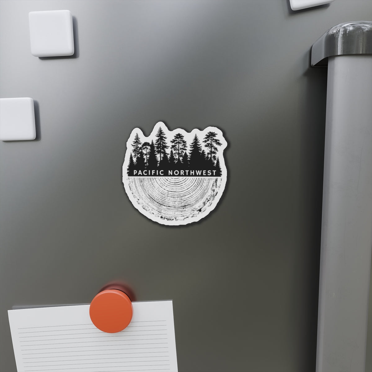 Pacific Northwest Tree Ring Die-Cut Magnet