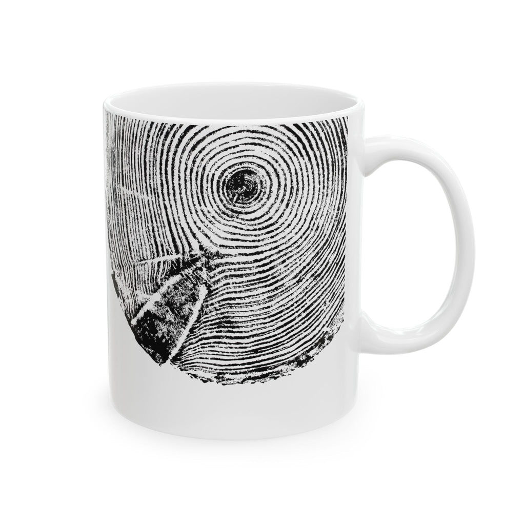 Hemlock Tree Ring Print Ceramic Mug #0410
