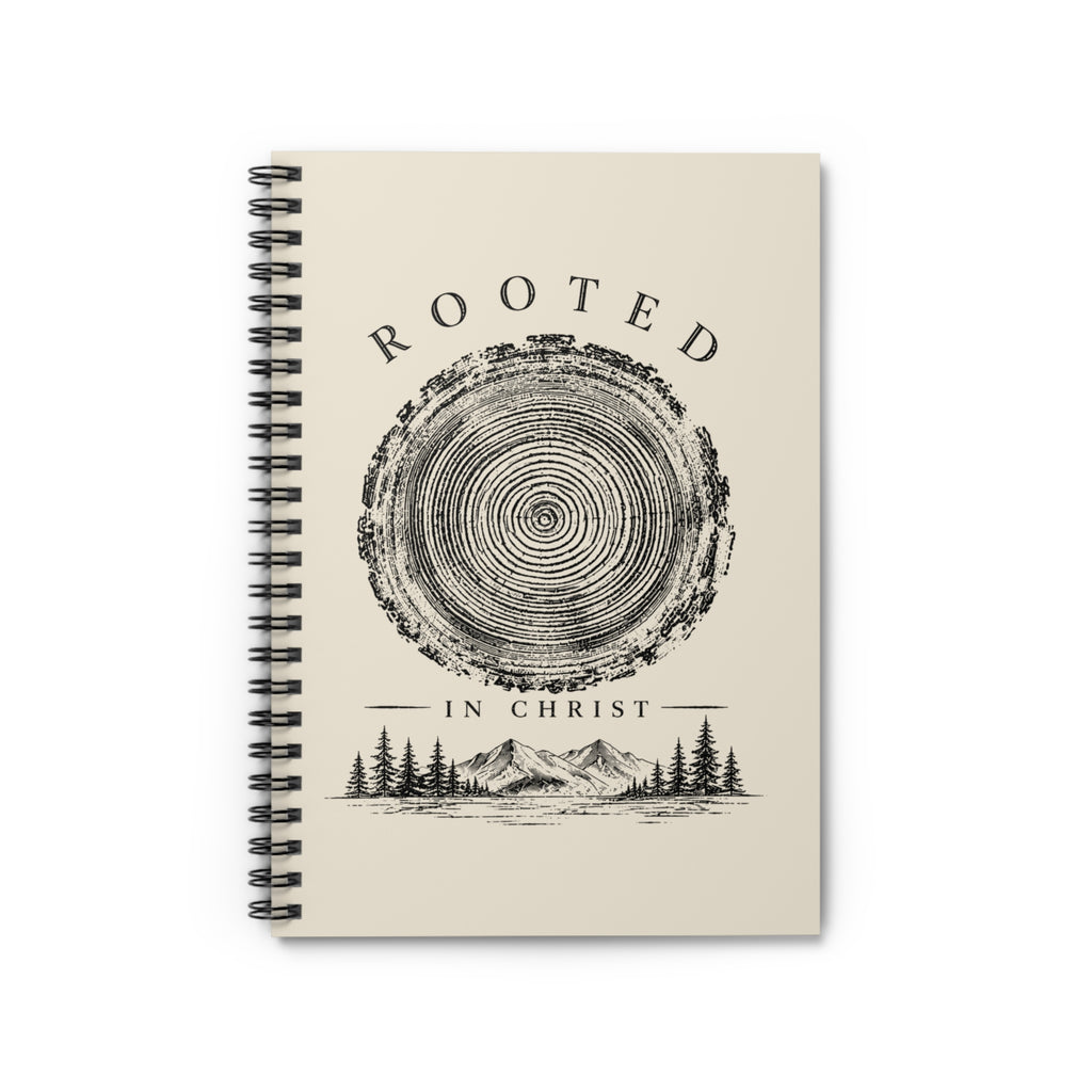 Rooted in Christ Spiral Notebook — Christian Journal, Faith-Based Ruled Notebook