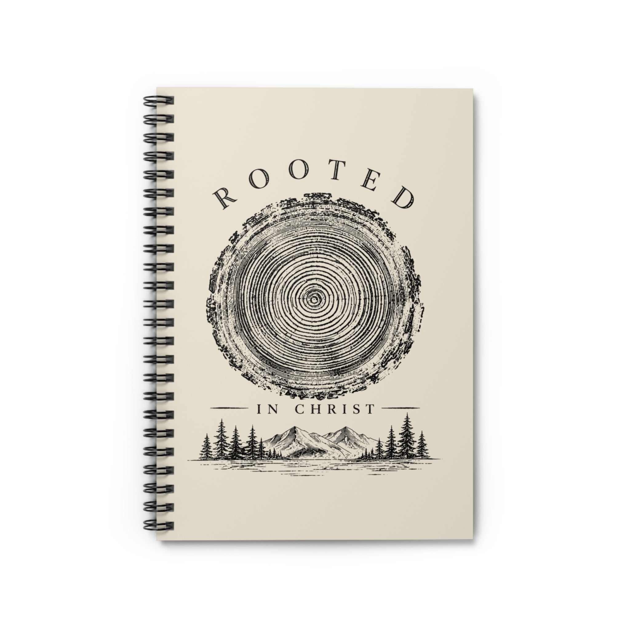 Rooted in Christ Spiral Notebook — Christian Journal, Faith-Based Ruled Notebook