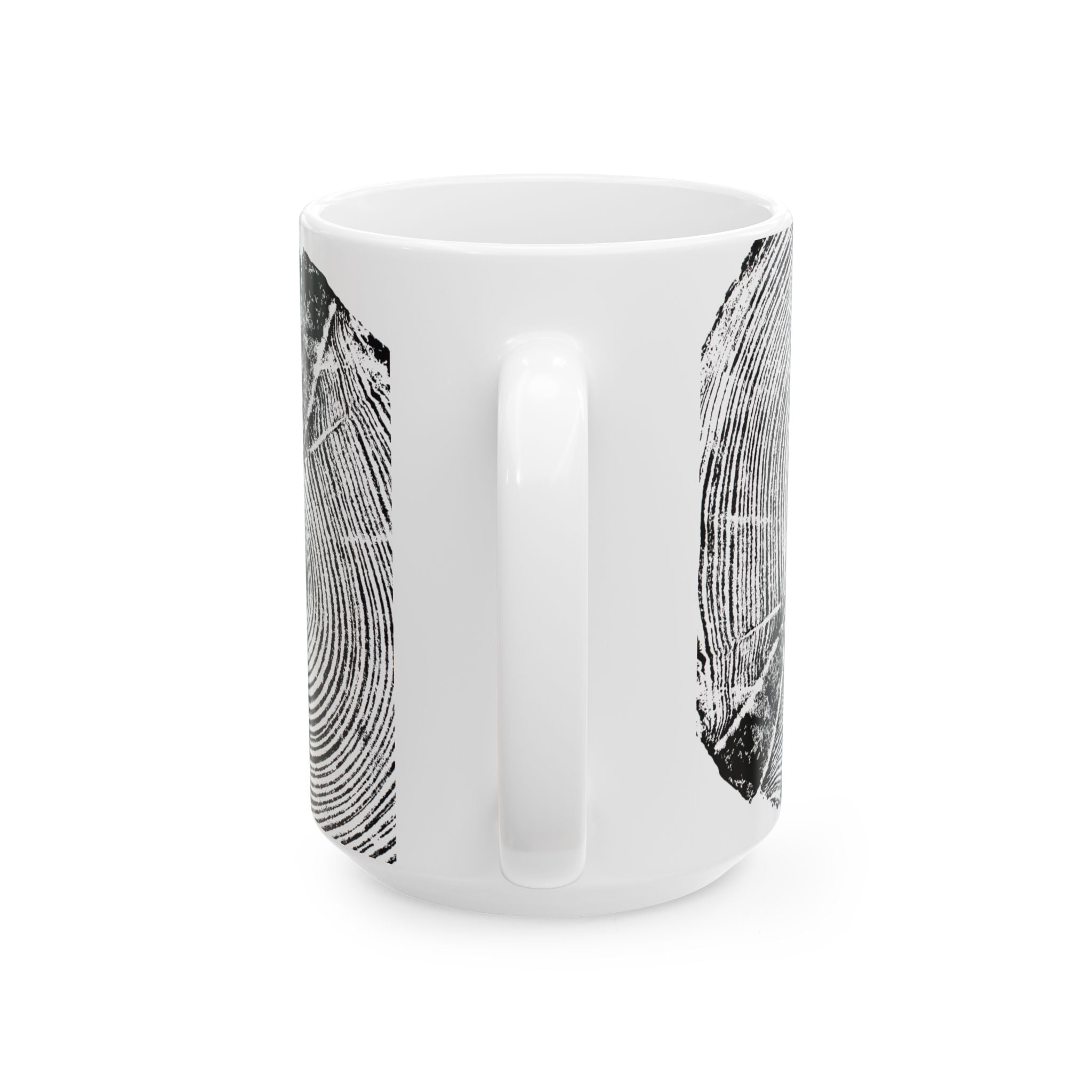 Hemlock Tree Ring Print Ceramic Mug #0409