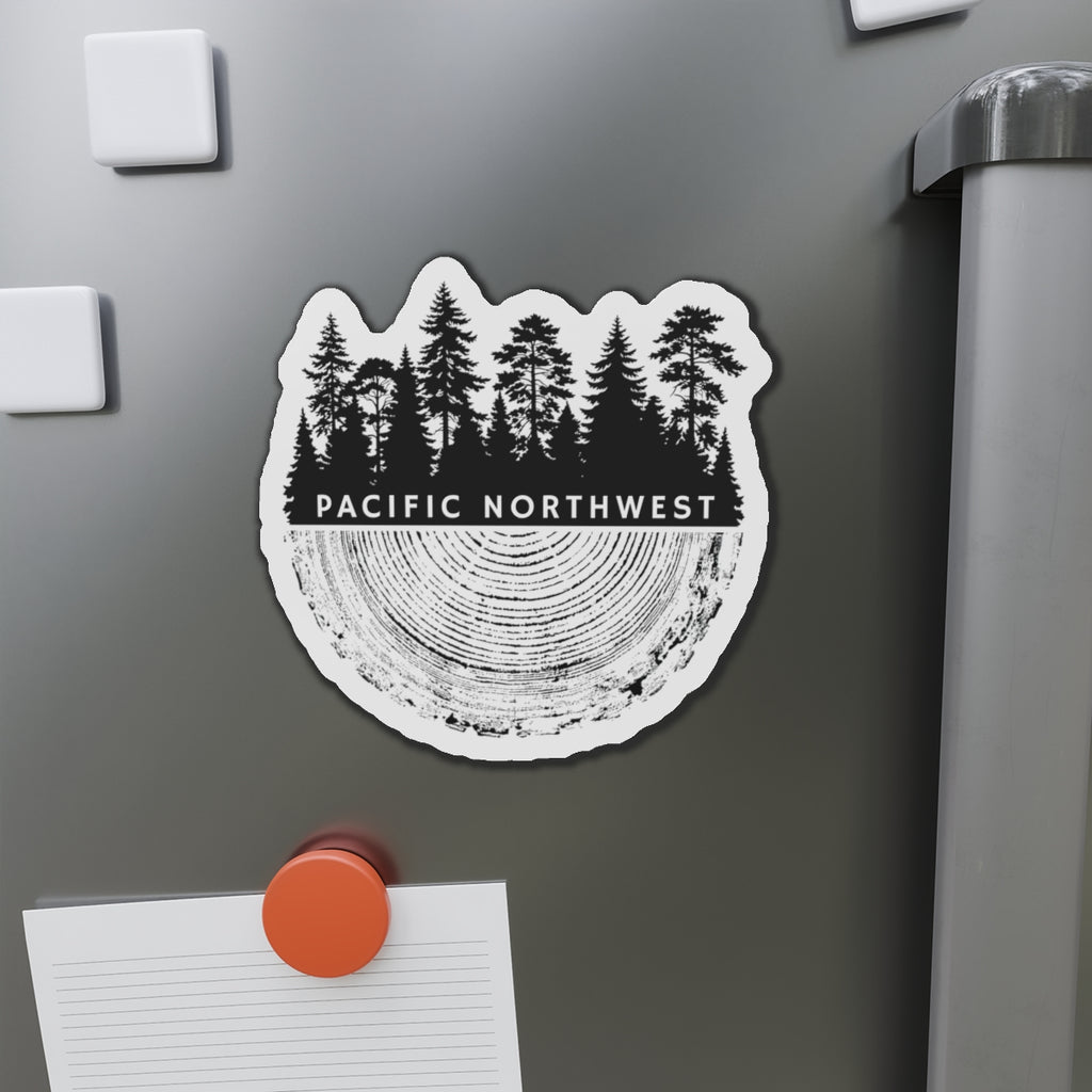 Pacific Northwest Tree Ring Die-Cut Magnet