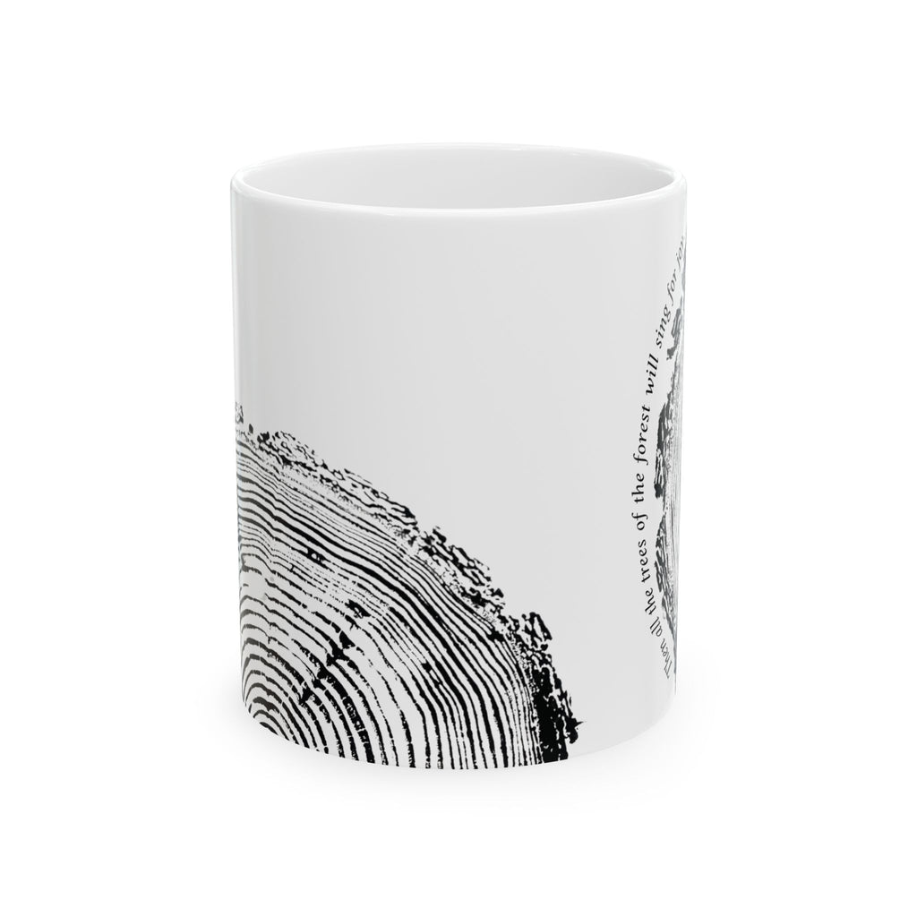 Woodcut Print Ceramic Mug Psalm 96:12 #6773 (11oz | 15oz)