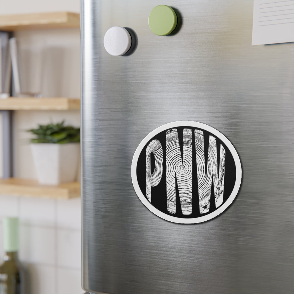 PNW Tree Ring Die-Cut Magnet