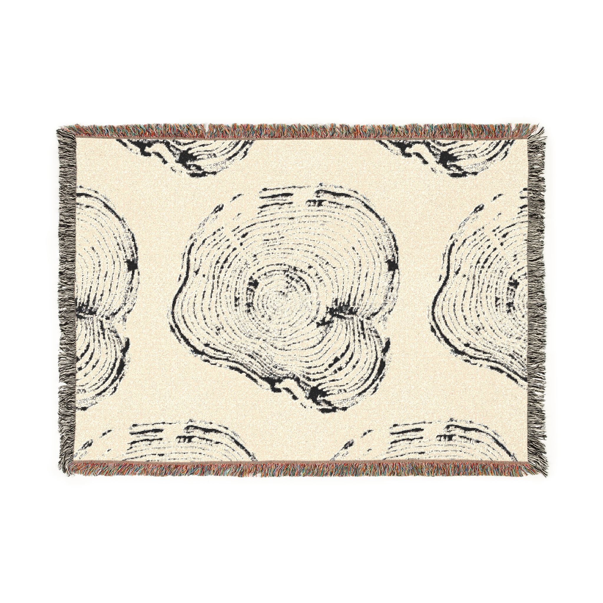 Cottonwood Tree Ring Print Woven Blanket #0403