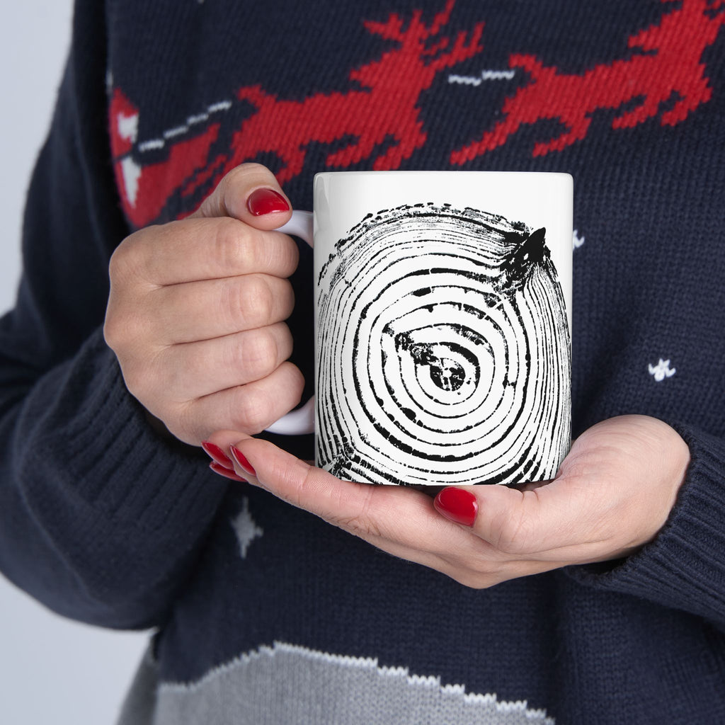 Cottonwood Tree Ring Print Ceramic Mug #0528