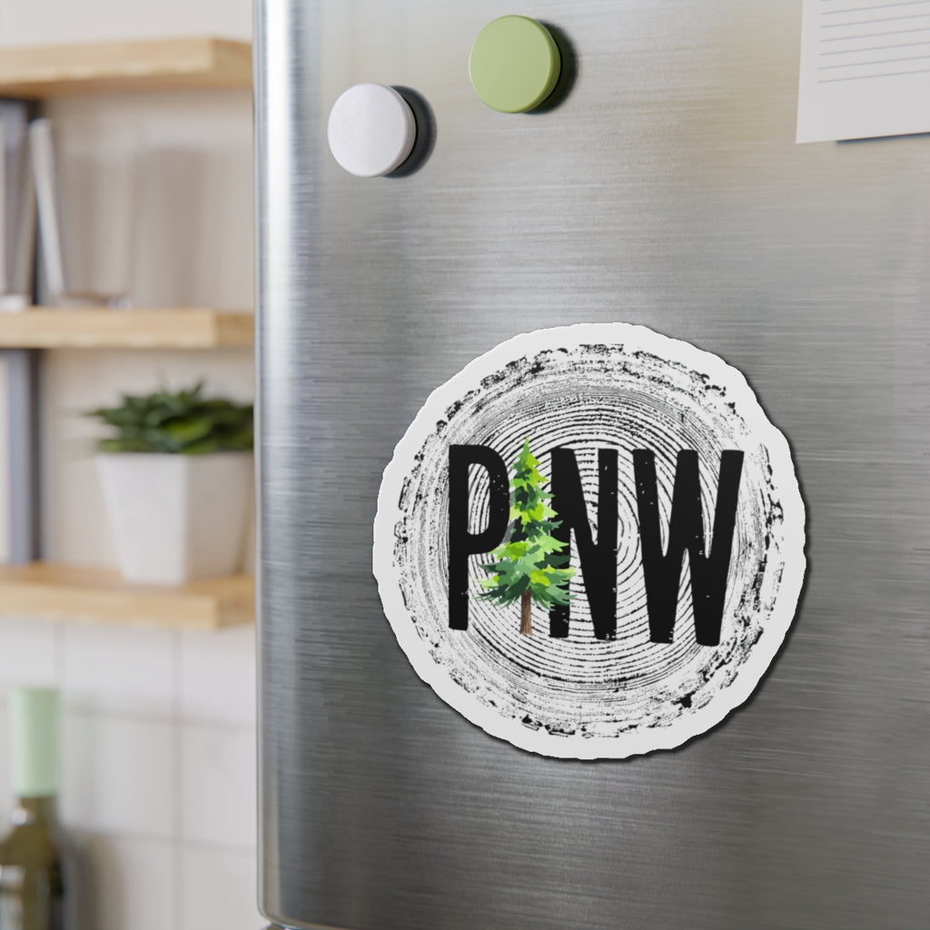 PNW Tree Ring Die-Cut Magnet