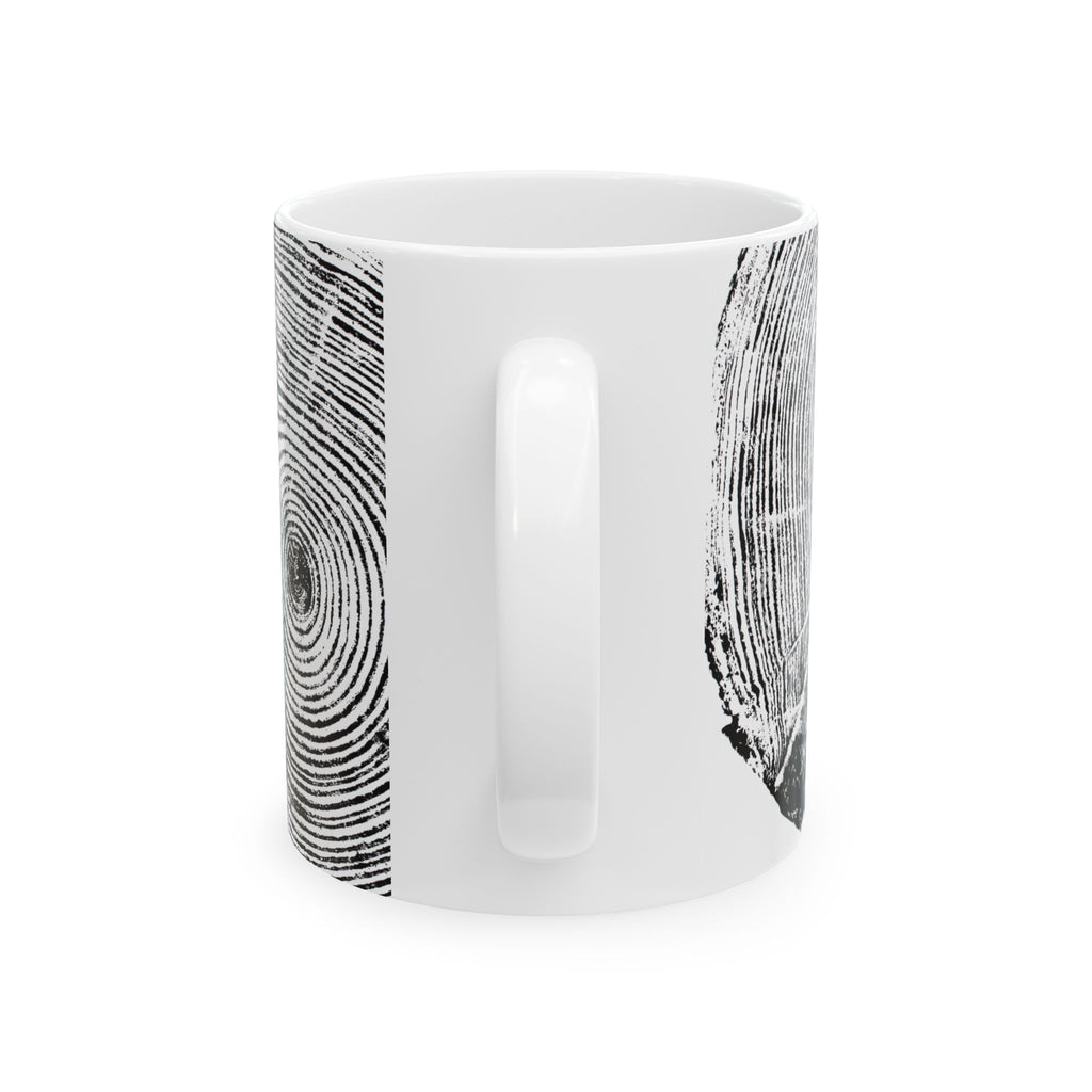 Hemlock Tree Ring Print Ceramic Mug #0409