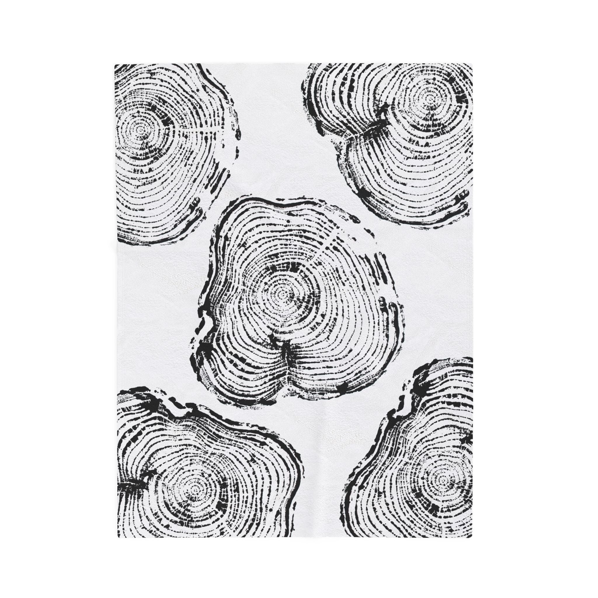 Woodcut Print Blanket | Plush Throw #0404