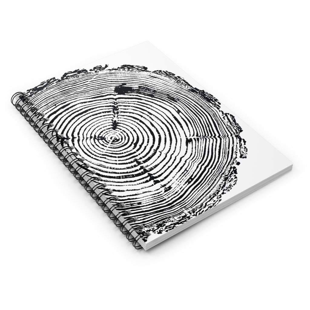 Fir Tree Ring Print Spiral Notebook #6772