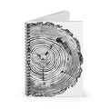 Woodcut Tree Ring Spiral Notebook #6772