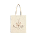 Grace Upon Grace Cotton Tote Bag – Lily of the Valley Faith Tote (John 1:16)
