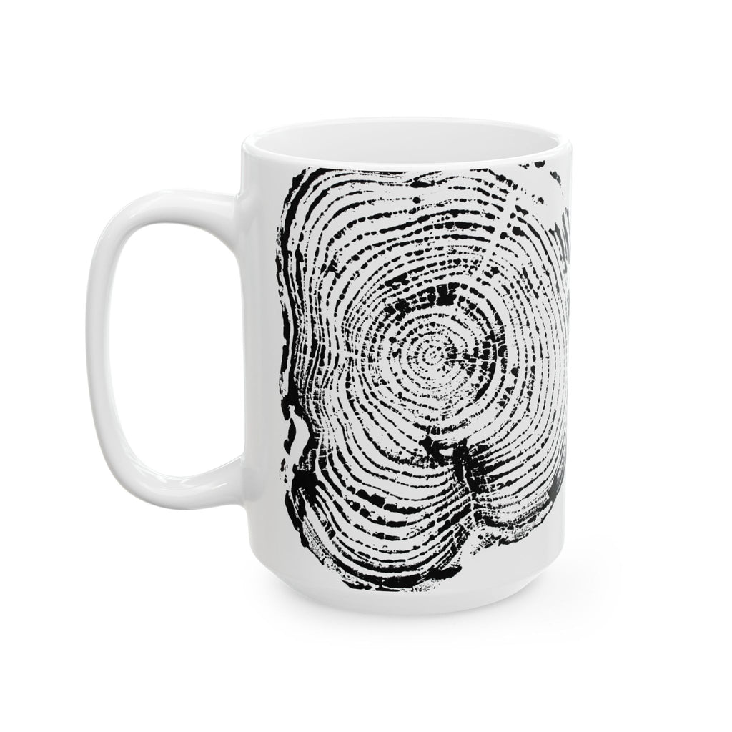Cottonwood Tree Ring Print Ceramic Mug #0404
