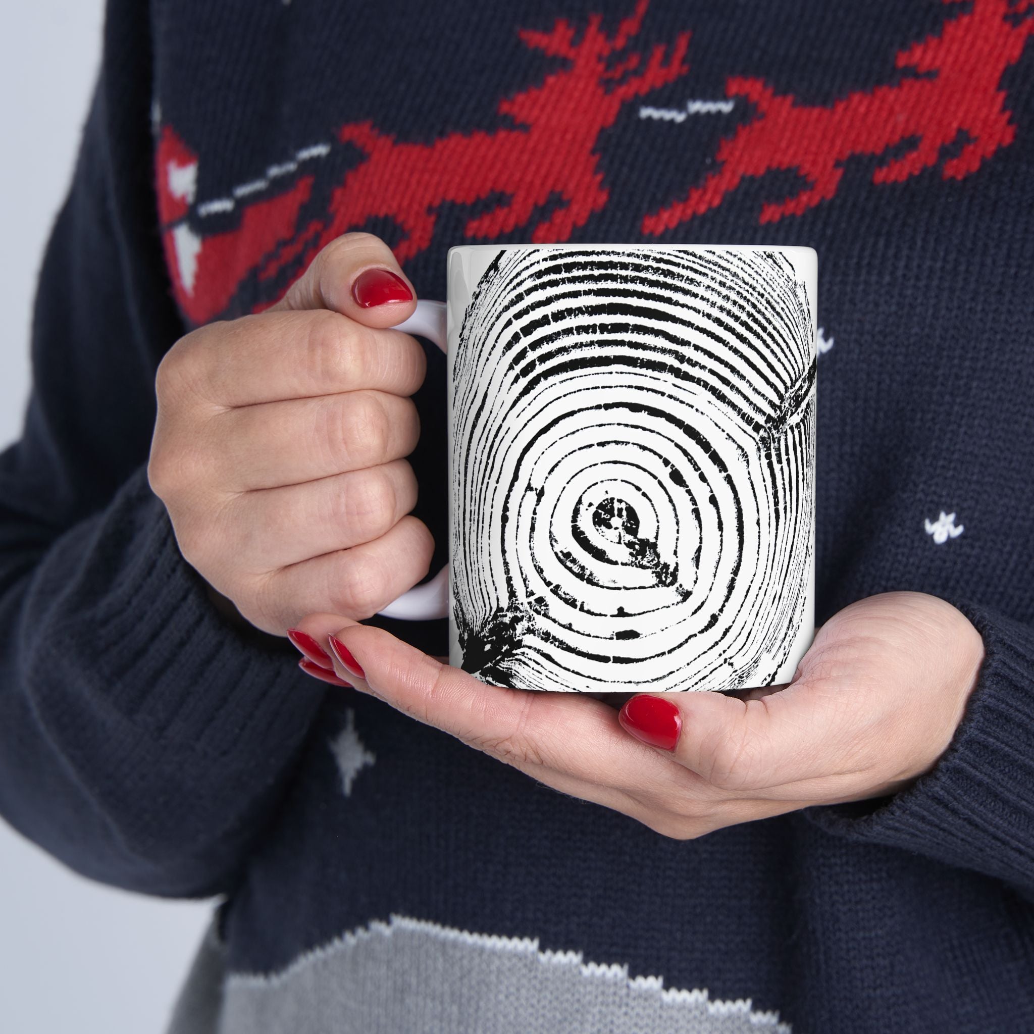 Cottonwood Tree Ring Print Ceramic Mug #0529