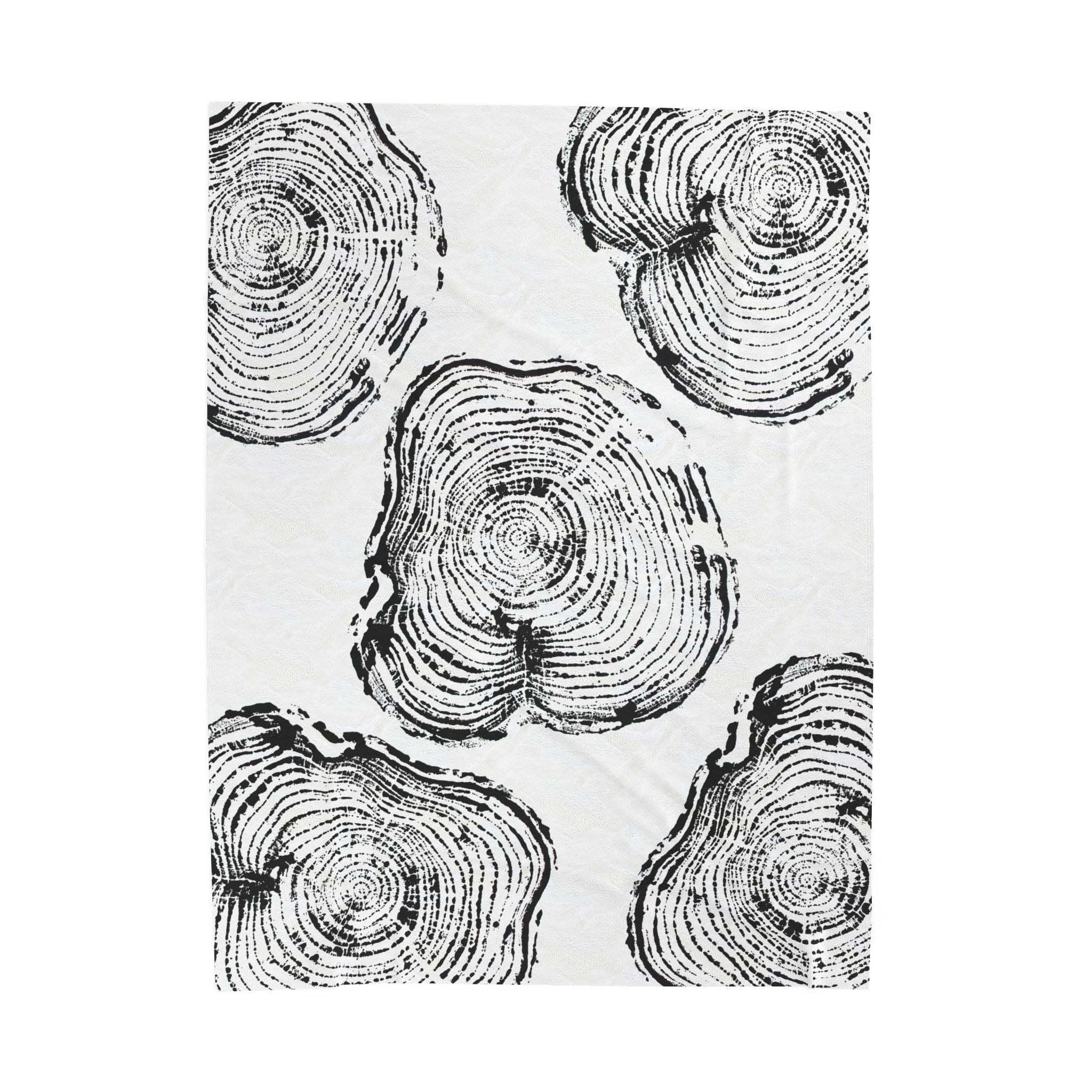 Woodcut Print Blanket | Plush Throw #0404