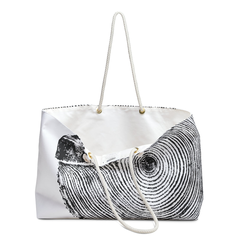 Hemlock Tree Ring Weekender Bag Black
