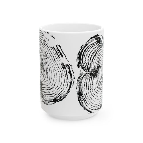 Cottonwood Tree Ring Print Ceramic Mug #0404