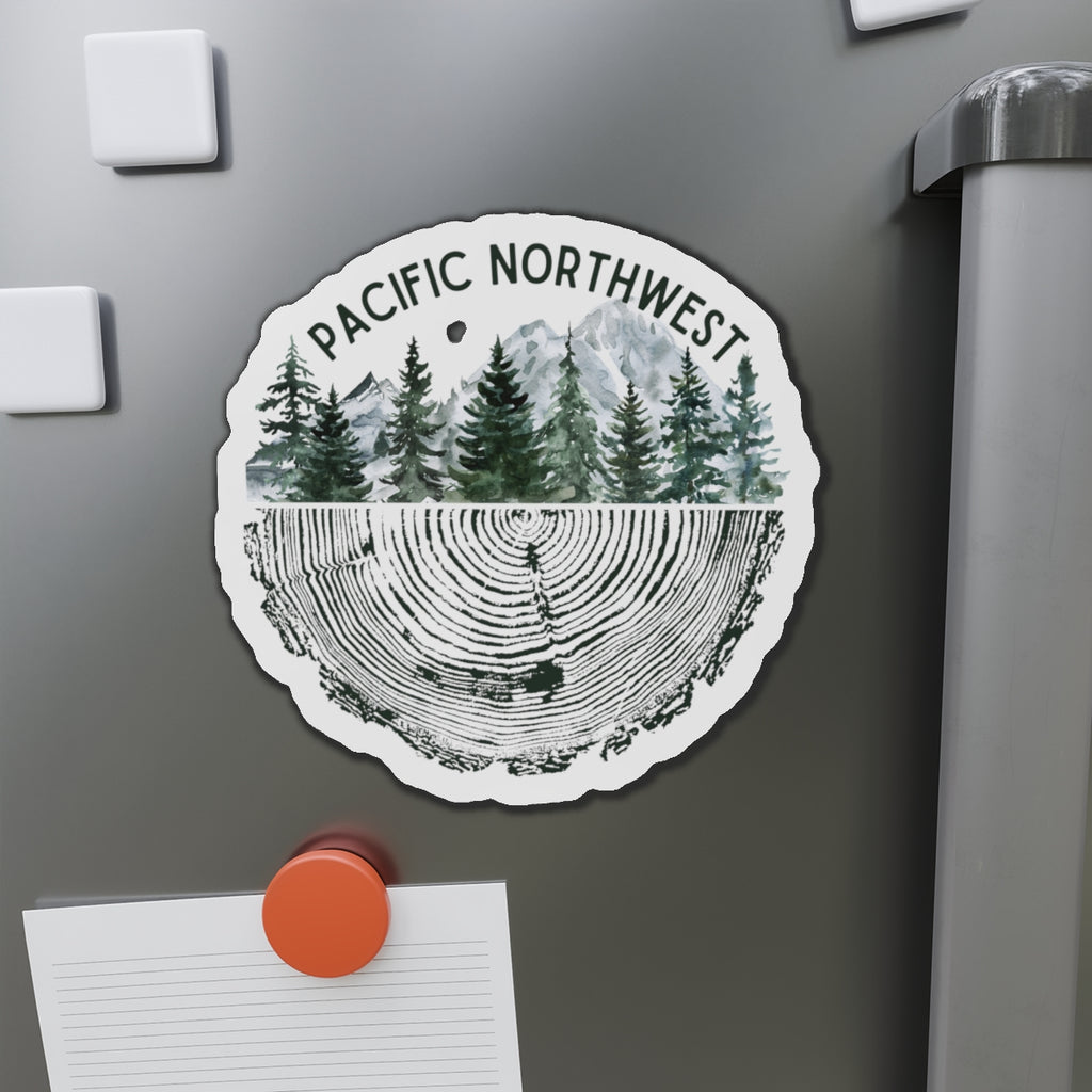 Pacific Northwest Tree Ring Die-Cut Magnet