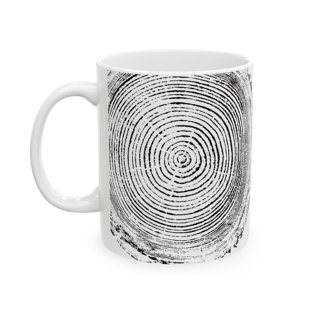 Tree Ring Print Ceramic Mug #0397