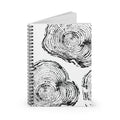 Woodcut Tree Ring Spiral Notebook #0404