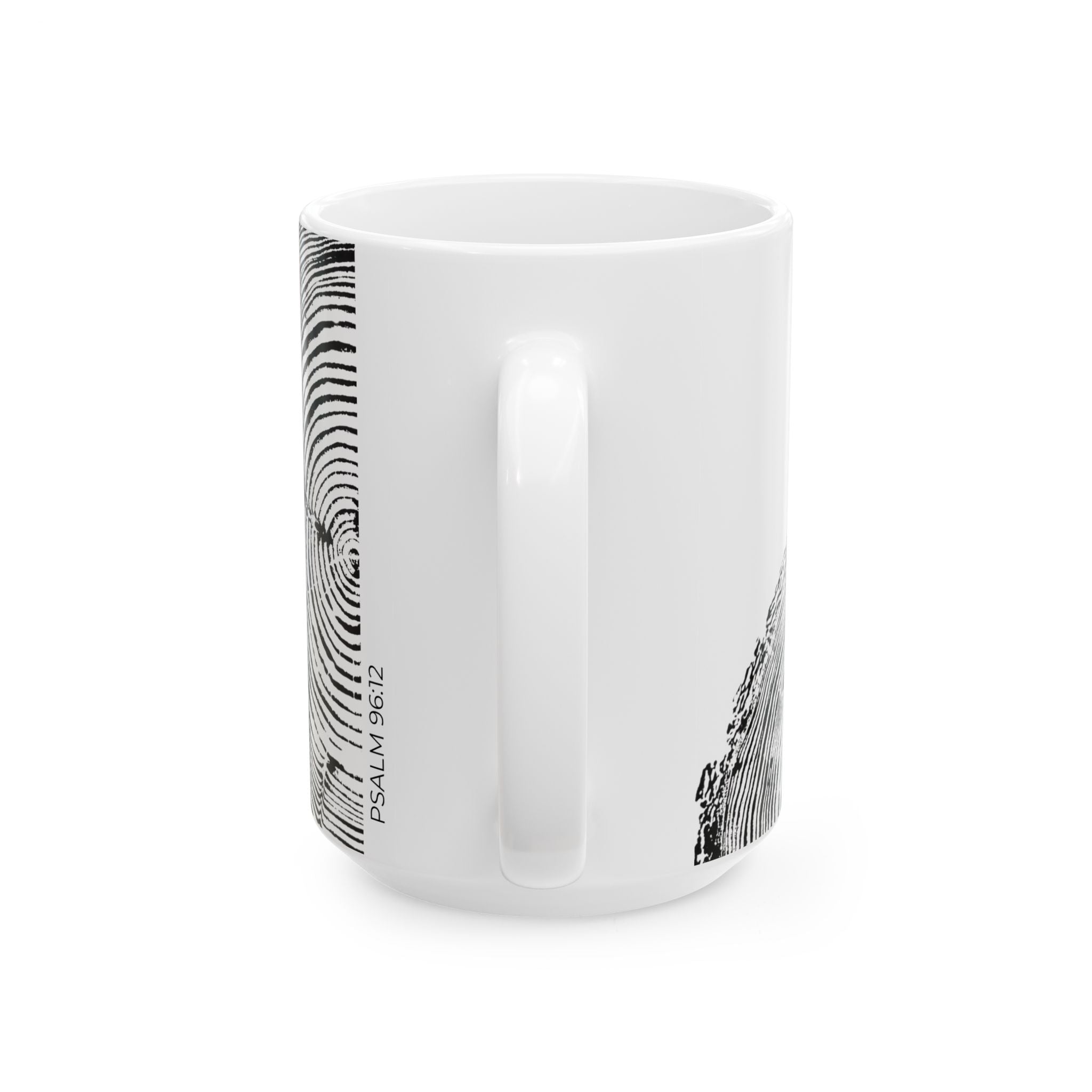 Woodcut Print Ceramic Mug Psalm 96:12 #6773 (11oz | 15oz)