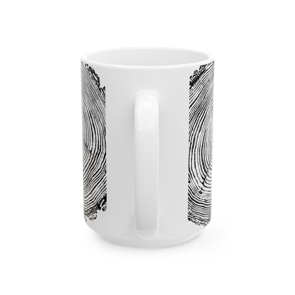 Fir Tree Ring Print Ceramic Mug #6772