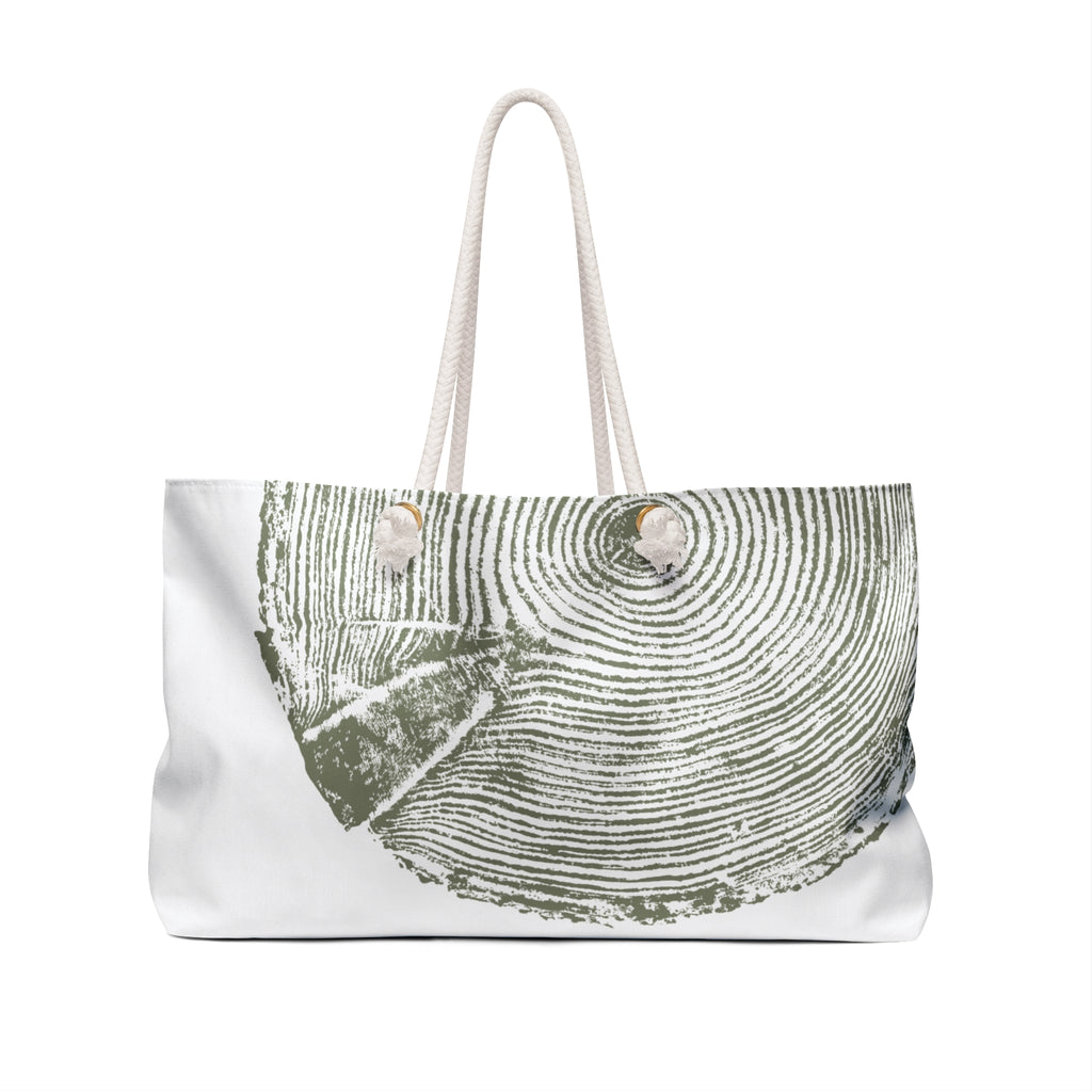 Hemlock Tree Ring Weekender Bag Olive Green