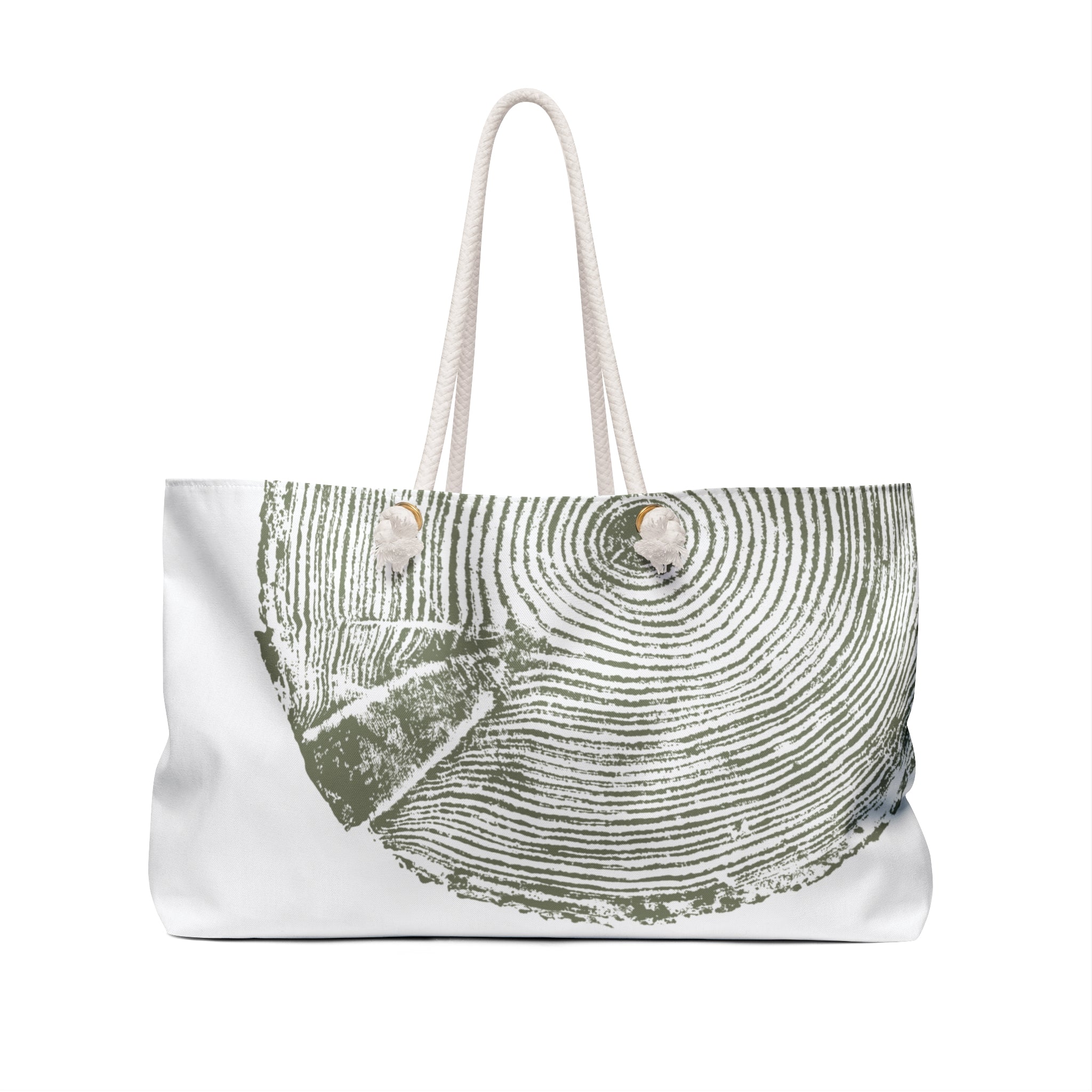 Hemlock Tree Ring Weekender Bag Olive Green