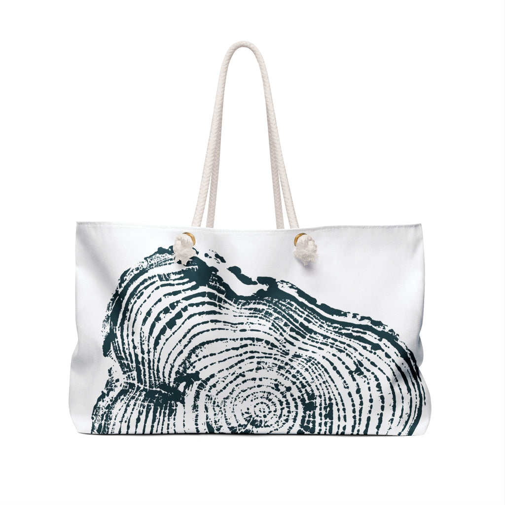 Cottonwood Tree Ring Weekender Bag Teal Blue Abyss