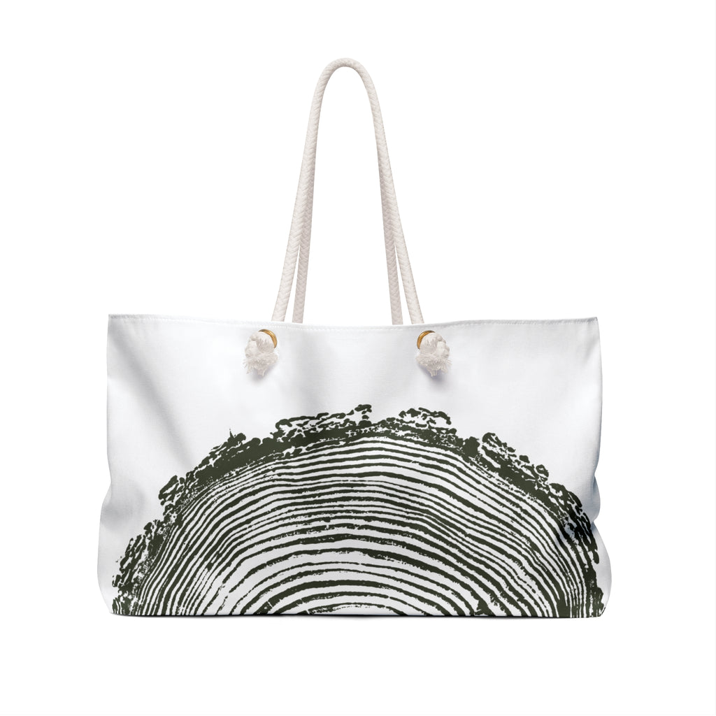 Fir Tree Ring Weekender Bag Dark Moss