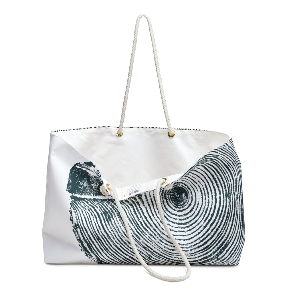 Hemlock Tree Ring Weekender Bag Deep Waters