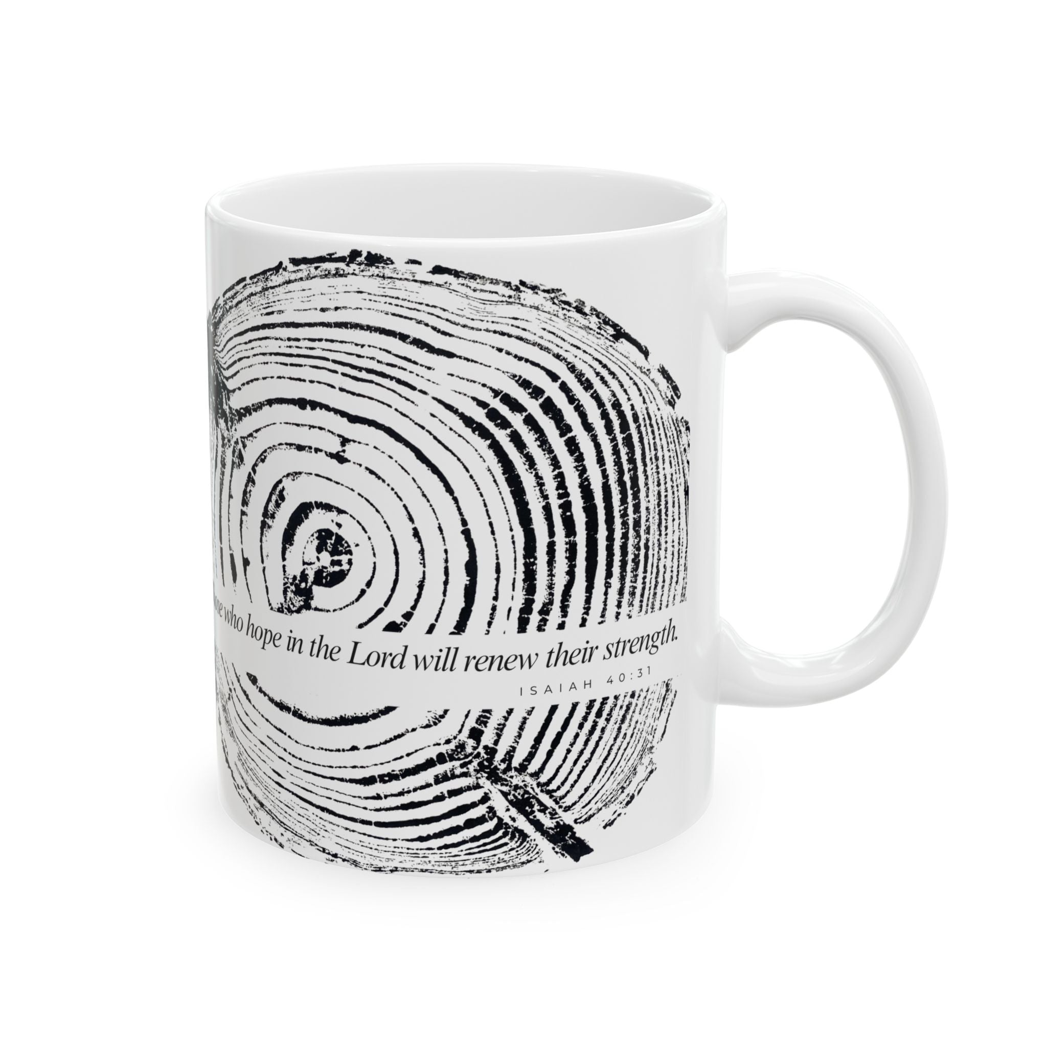 Woodcut Print Ceramic Mug Isaiah 40:31 #6770 (11oz | 15oz)