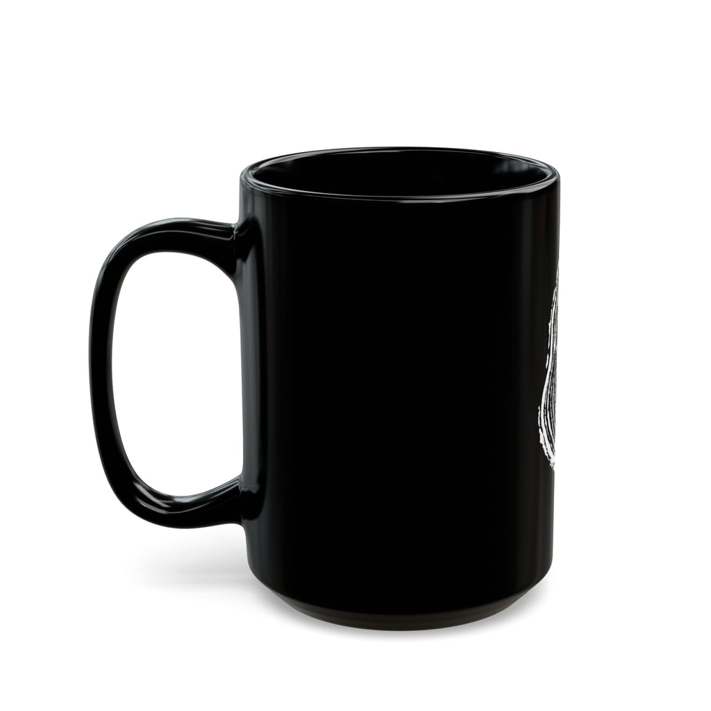 Cottonwood Tree Ring Print Black Ceramic Mug #0405
