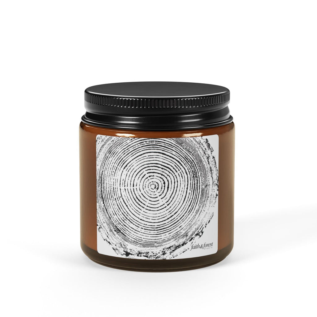 Woodcut Relief Print 4oz Soy Candle #0398
