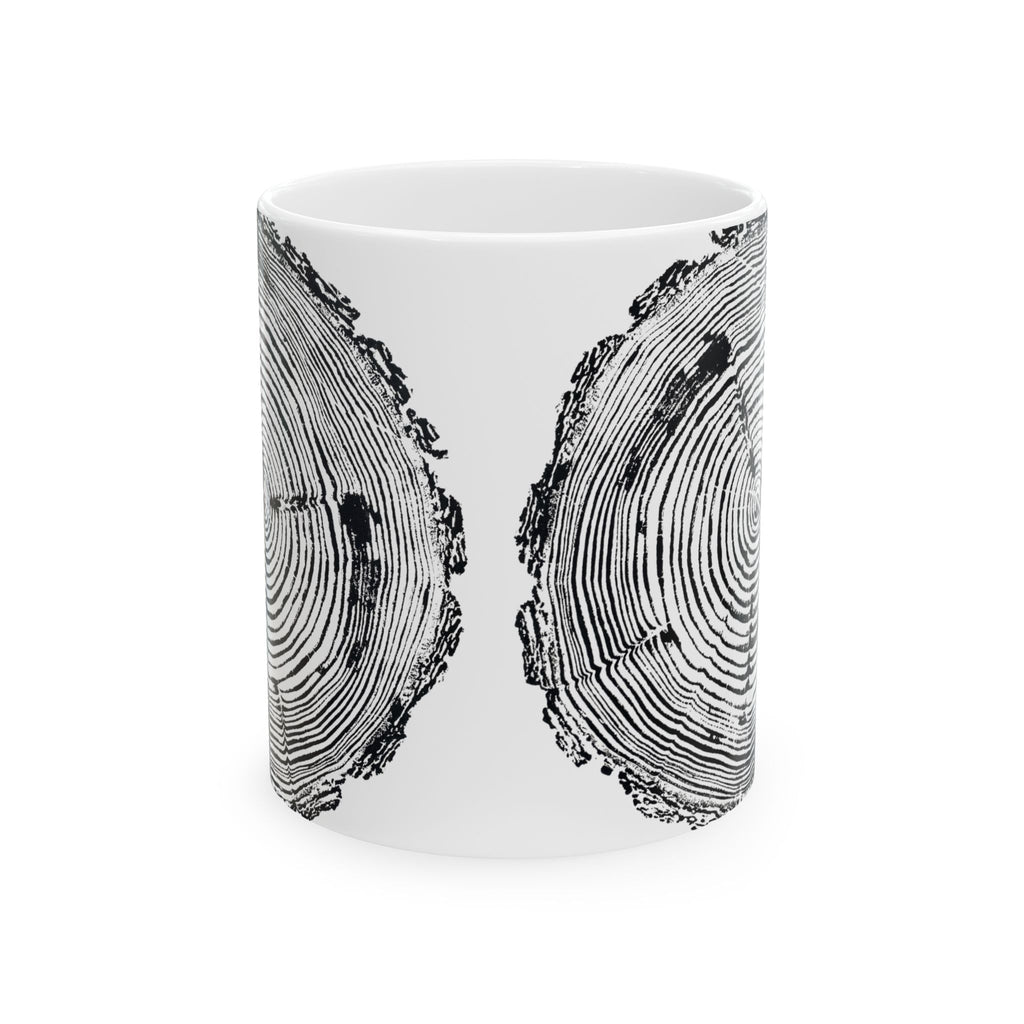 Fir Tree Ring Print Ceramic Mug #6772