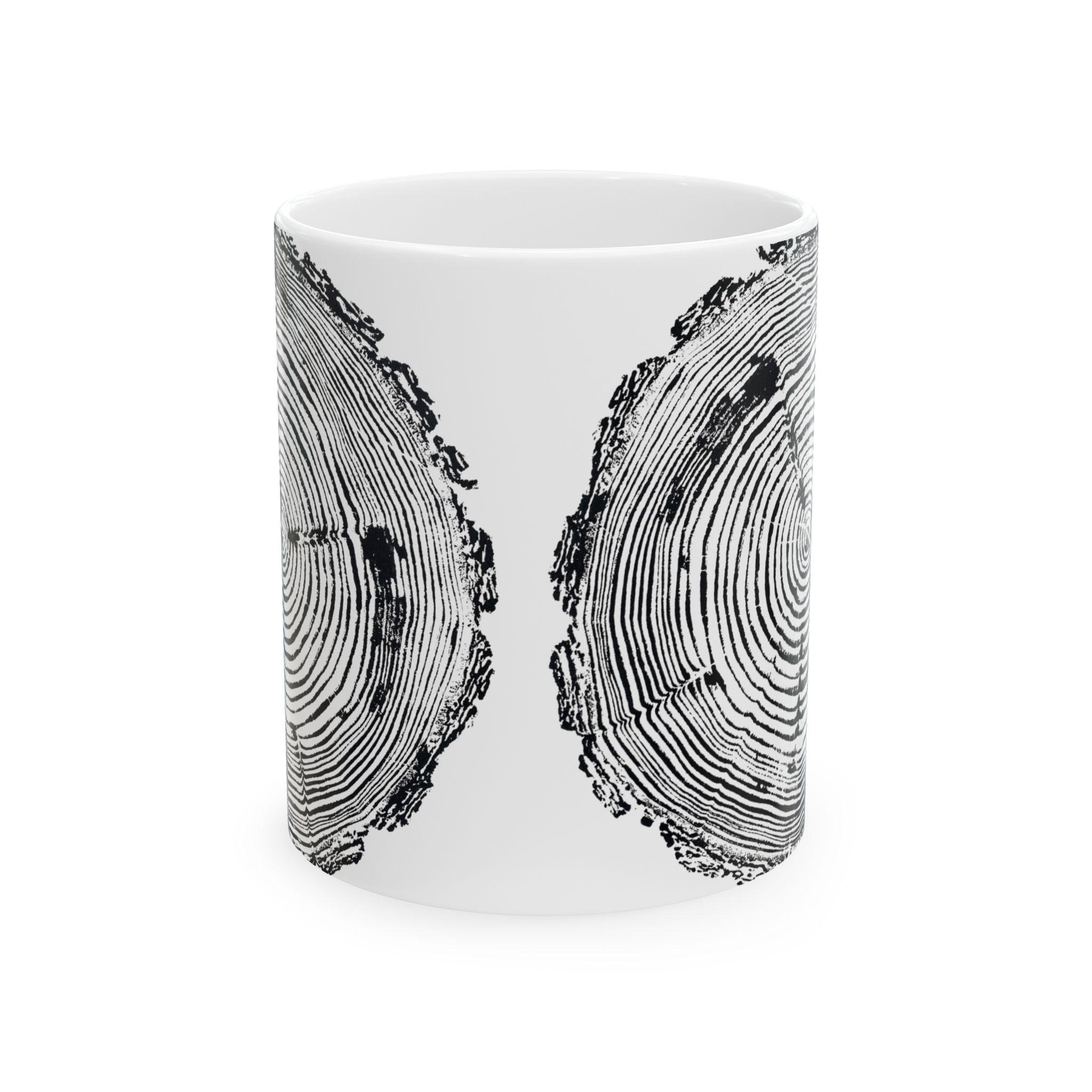 Fir Tree Ring Print Ceramic Mug #6772