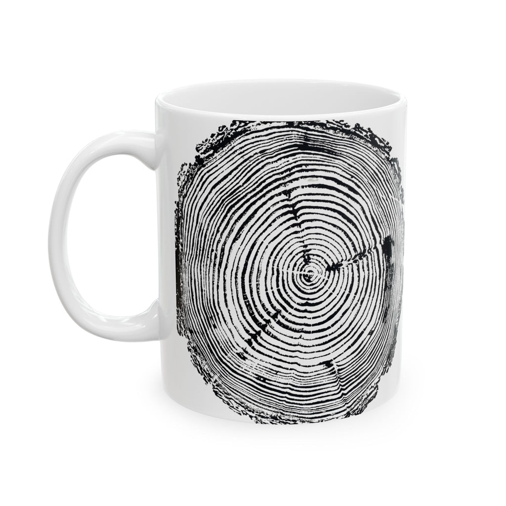 Fir Tree Ring Print Ceramic Mug #6772