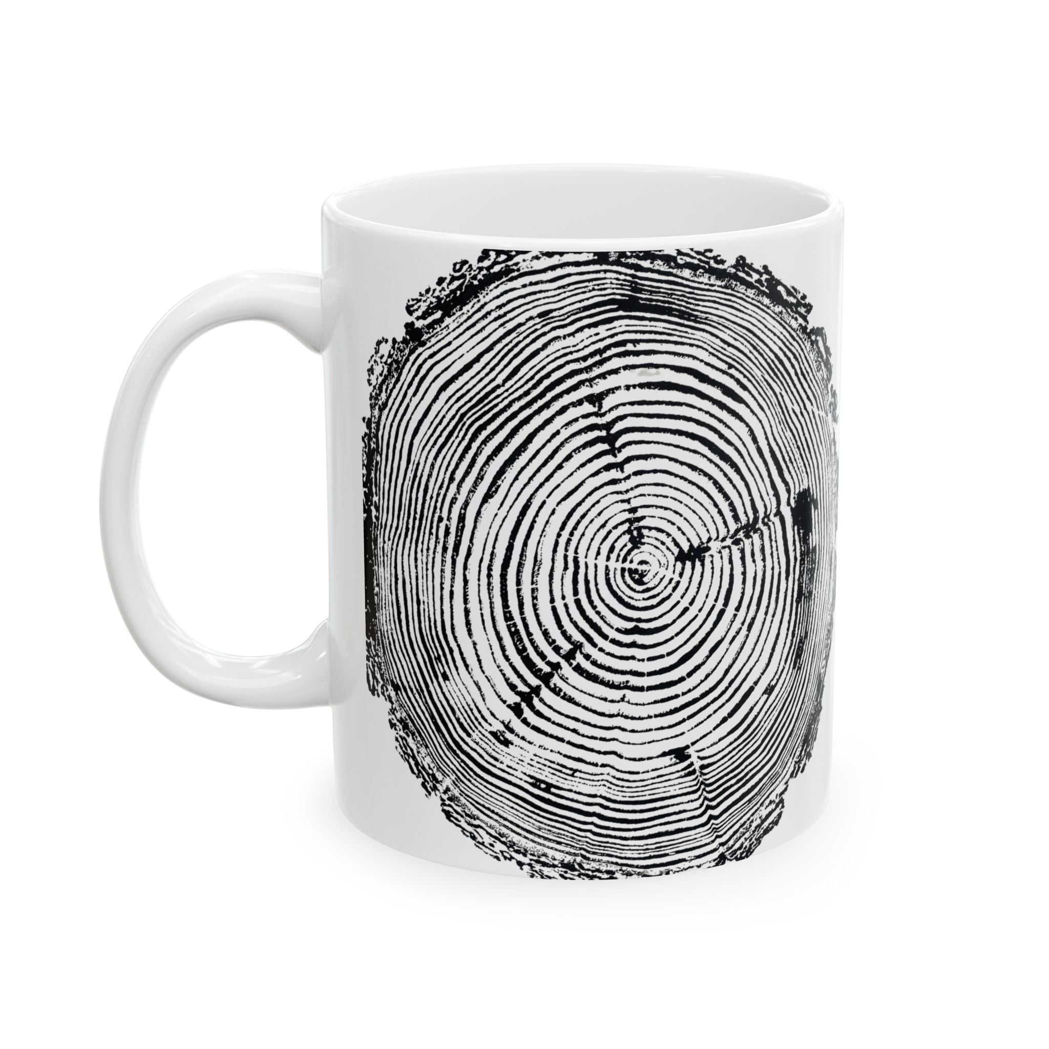 Fir Tree Ring Print Ceramic Mug #6772