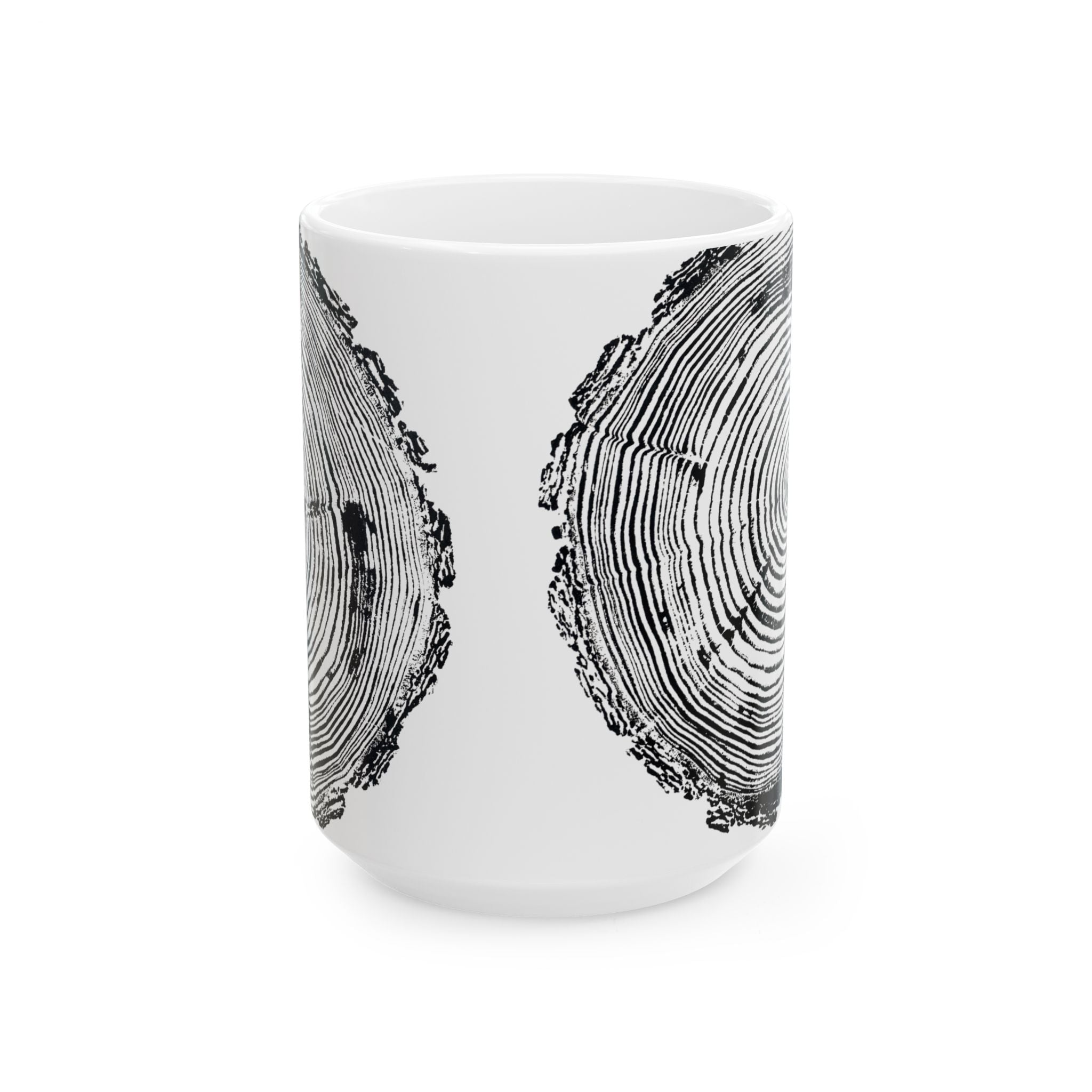 Fir Tree Ring Print Ceramic Mug #6772