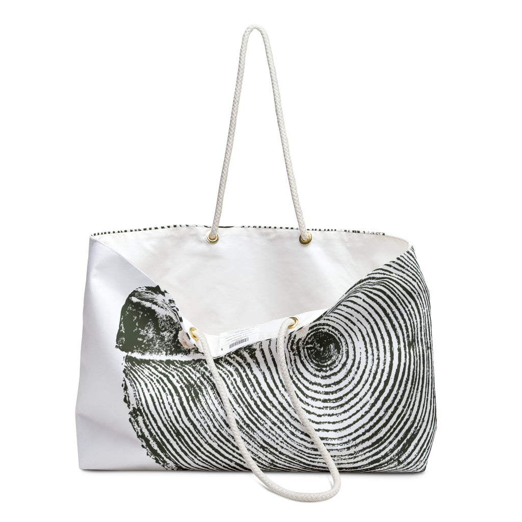 Hemlock Tree Ring Weekender Bag Dark Moss